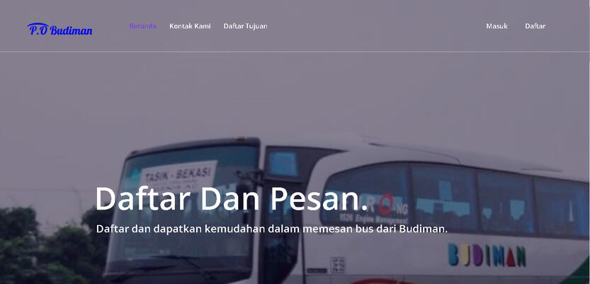 P.O Budiman - Pemesanan Tiket Bus Budiman